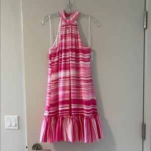 Trina Turk Pink Halter Sundress Mini